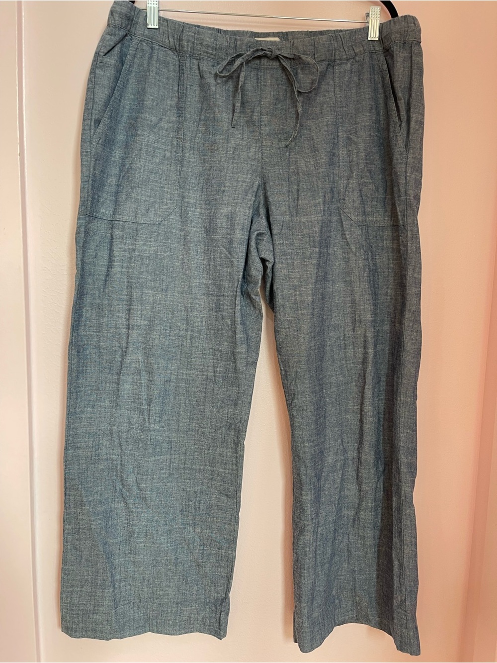 Merona Heathered Slate Wide-Leg Drawstring Pants